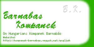 barnabas kompanek business card