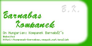 barnabas kompanek business card